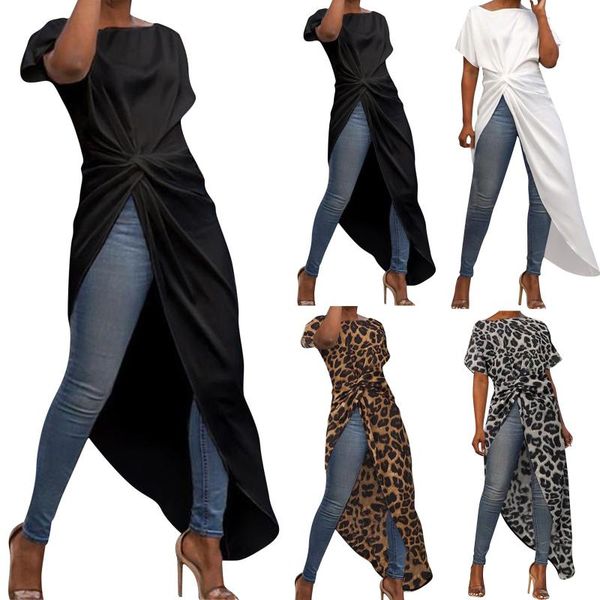 casual dresses asymmetric hem short sleeve woman dress leopard o-neck high waist split plus sized women ropa mujer, Black;gray
casual dresses asymmetric hem short sleeve woman dress leopard o-neck high waist split plus sized women ropa mujer, Black;gray