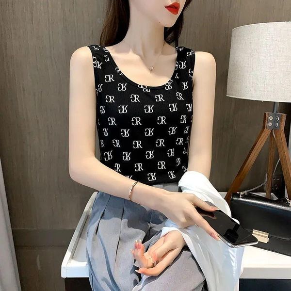 women's tanks & camis summer thread outerwear versatile thin letter print sleeveless round neck camisole vest, White
women's tanks & camis summer thread outerwear versatile thin letter print sleeveless round neck camisole vest, White