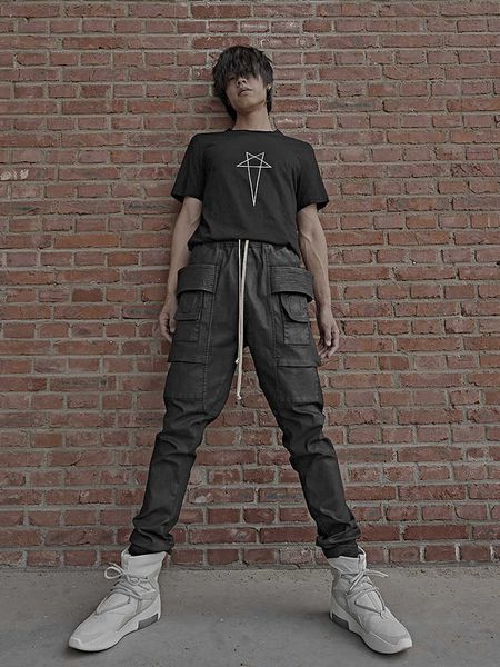 fashion outlet fhdx dark black ro style coating wax double ring pants overalls fashion brand casual pants 9mf2 cfla, White;black
fashion outlet fhdx dark black ro style coating wax double ring pants overalls fashion brand casual pants 9mf2 cfla, White;black