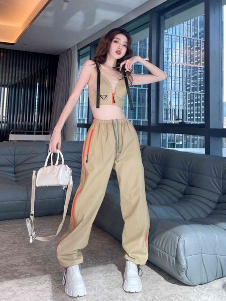 casual pants p family 21ss early autumn fashion color blocking high waist drawstring letter zipper leg binding versatile women, Black;white
casual pants p family 21ss early autumn fashion color blocking high waist drawstring letter zipper leg binding versatile women, Black;white