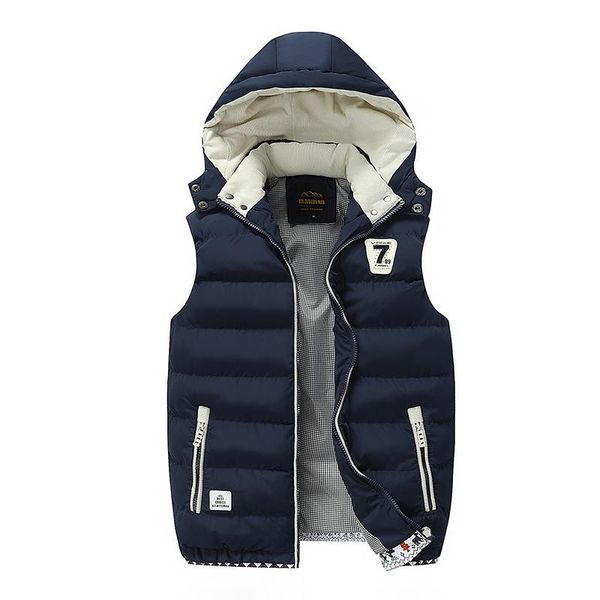 men's vest winter casual waistcoat sleeveless jacket warm overcoats hat detachable plus size vests, Black;white
men's vest winter casual waistcoat sleeveless jacket warm overcoats hat detachable plus size vests, Black;white