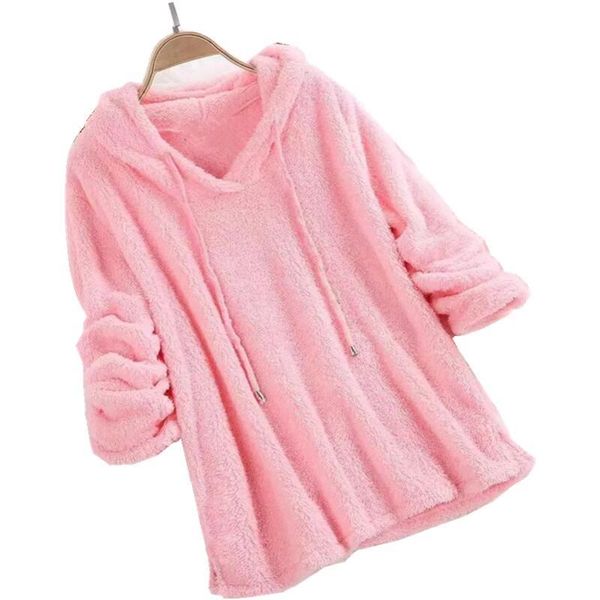 women's hoodies & sweatshirts autumn winter long sleeve women warm plush drawstring flannel thin pullover loose sleepwear plus size, Black
women's hoodies & sweatshirts autumn winter long sleeve women warm plush drawstring flannel thin pullover loose sleepwear plus size, Black