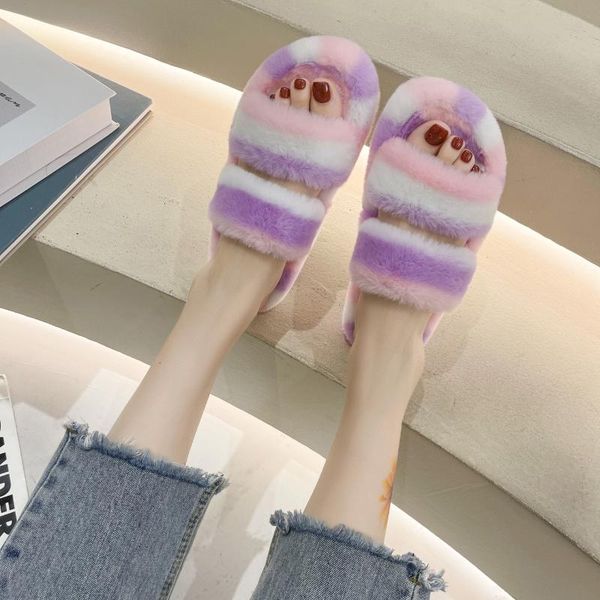 slippers pamanni women fluffy warm furry home soft winter open toe mix color women's slipper flats shoes plush female slides, Black
slippers pamanni women fluffy warm furry home soft winter open toe mix color women's slipper flats shoes plush female slides, Black