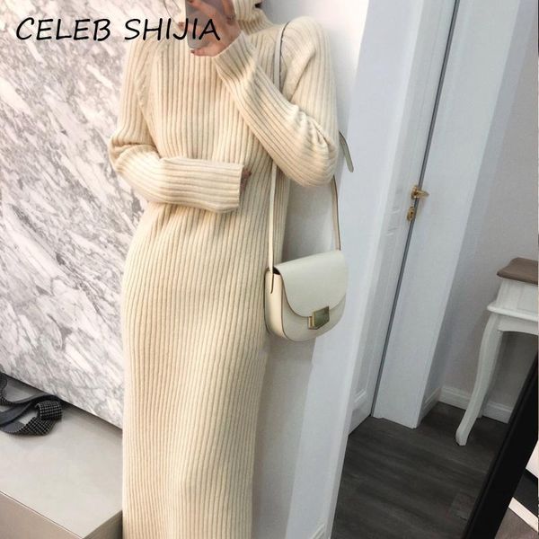 apricot solid elegant long knitted dress for woman full-sleeve gray turtleneck warm sweater female autumn 2021 casual dresses, Black;gray
apricot solid elegant long knitted dress for woman full-sleeve gray turtleneck warm sweater female autumn 2021 casual dresses, Black;gray