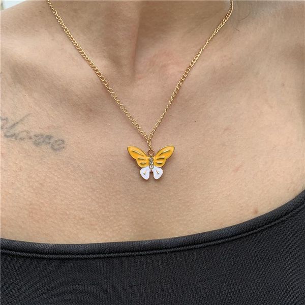 pendant necklaces yellow pink butterfly necklace for women friend choker chain collier femme dainty jewelry babygirl birthday gift, Silver
pendant necklaces yellow pink butterfly necklace for women friend choker chain collier femme dainty jewelry babygirl birthday gift, Silver