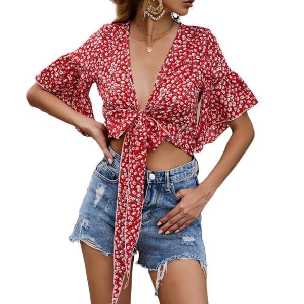 women's blouses & shirts hirigin women v-neck crop ruffle wild shirt summer cardigan straps floral pattern outfit slim half sleeve blou, White
women's blouses & shirts hirigin women v-neck crop ruffle wild shirt summer cardigan straps floral pattern outfit slim half sleeve blou, White