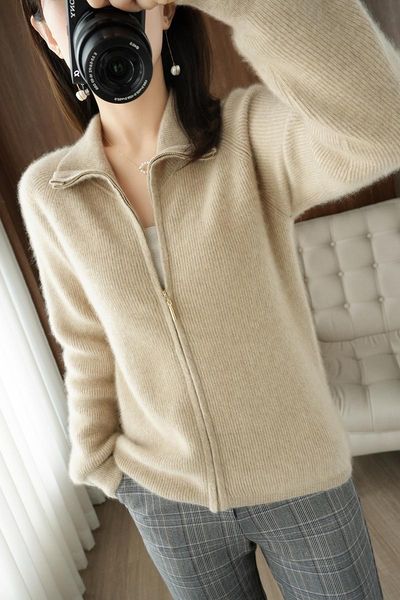 women's knits & tees zocept street wear cardigans pure wool knitted thread turn-down collar sweater jacket all-match casual outer coat, White
women's knits & tees zocept street wear cardigans pure wool knitted thread turn-down collar sweater jacket all-match casual outer coat, White