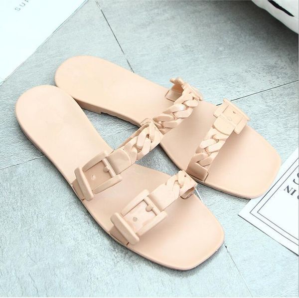 slippers 2021 spring/summer women fashion all-match casual pvc chain square toe beach non-slip ms sandals, Black
slippers 2021 spring/summer women fashion all-match casual pvc chain square toe beach non-slip ms sandals, Black