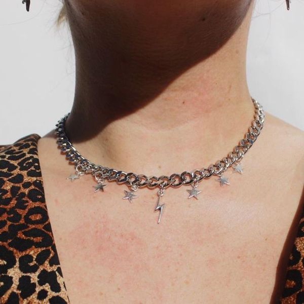 multi layer link chain necklace lock pendant choker women men punk metal heart padlock chains jewelry gift necklaces, Silver
multi layer link chain necklace lock pendant choker women men punk metal heart padlock chains jewelry gift necklaces, Silver