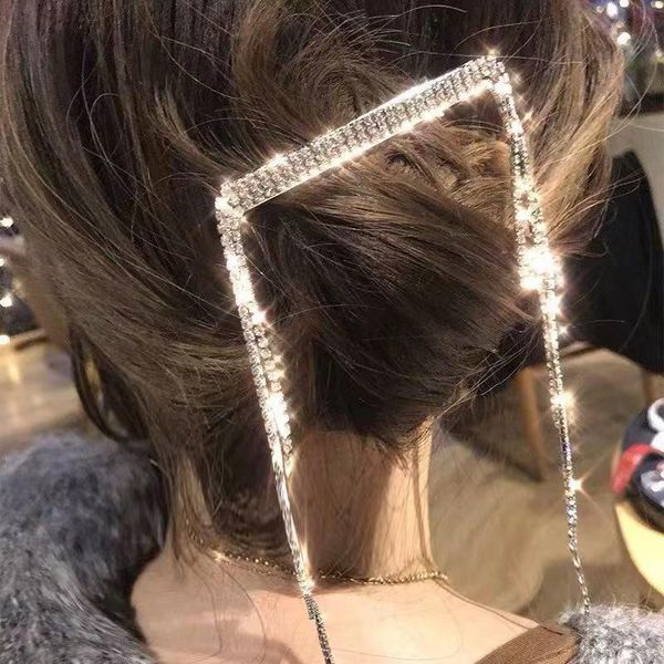 other simple hairpin korean fashion retro tassels rhinestone geometry shiny hair clip beautiful suitable for all ages gift, Golden;white
other simple hairpin korean fashion retro tassels rhinestone geometry shiny hair clip beautiful suitable for all ages gift, Golden;white