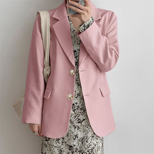 small suit jacket female spring and autumn pure color korean style british design 211006, White;black
small suit jacket female spring and autumn pure color korean style british design 211006, White;black