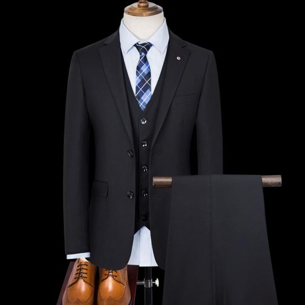 men's suits & blazers ( jacket + vest pants )classic solid color suit set single breasted 3pieces business social wedding men, White;black
men's suits & blazers ( jacket + vest pants )classic solid color suit set single breasted 3pieces business social wedding men, White;black
