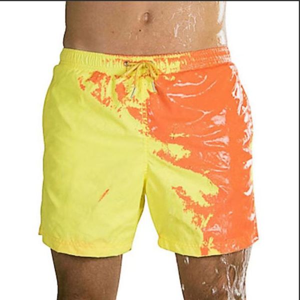 men's shorts 2021 spring and summer european american trend large size quick-drying color changing beach pants men, White;black
men's shorts 2021 spring and summer european american trend large size quick-drying color changing beach pants men, White;black