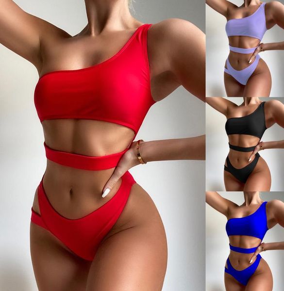 women's swimwear fast delivery solid color one piece irregular swimsuit 2021 belt bikini beach swimming pool party charming slim, White;black
women's swimwear fast delivery solid color one piece irregular swimsuit 2021 belt bikini beach swimming pool party charming slim, White;black