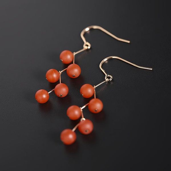 dangle & chandelier daimi baoshan persimmon red south agate earrings female natural 14k gold injection, Silver
dangle & chandelier daimi baoshan persimmon red south agate earrings female natural 14k gold injection, Silver