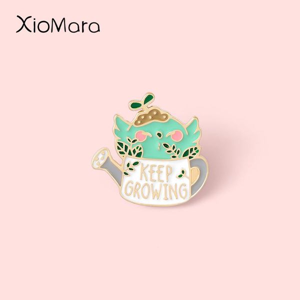 pins, brooches watering pot plant tool enamel pins 'keep growing' badges clothes bag cartoon jewelry gift for friends, Gray
pins, brooches watering pot plant tool enamel pins 'keep growing' badges clothes bag cartoon jewelry gift for friends, Gray