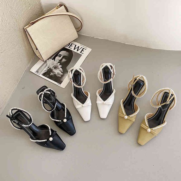 slippers elegant women sandals bow pearl chain ankle strap fashion summer dress shoes thick high heels party wedding pumps white zc91, Black
slippers elegant women sandals bow pearl chain ankle strap fashion summer dress shoes thick high heels party wedding pumps white zc91, Black