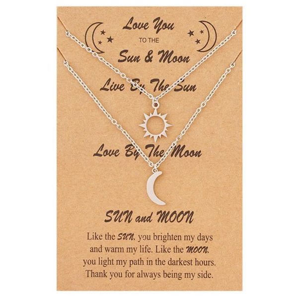 chains fashion gift women men valentine's day family jewelry moon sun necklace couple pendant clavicle, Silver
chains fashion gift women men valentine's day family jewelry moon sun necklace couple pendant clavicle, Silver