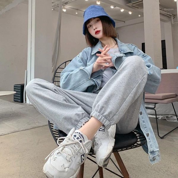 women's pants & capris spring and autumn grey jogging sweatpants women loose legged high street casual baggy trousers, Black;white
women's pants & capris spring and autumn grey jogging sweatpants women loose legged high street casual baggy trousers, Black;white