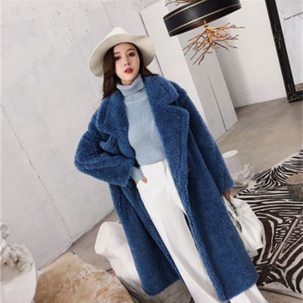 women's fur & faux junelove women winter warm long coat sleeve female thick teddy bear casual loose oversize outwears jb3r, Black
women's fur & faux junelove women winter warm long coat sleeve female thick teddy bear casual loose oversize outwears jb3r, Black