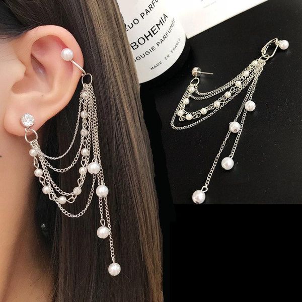 dangle & chandelier 2021 pearl tassel statement clip on earrings drop for women korean fashion multi layer luxury jewelry, Silver
dangle & chandelier 2021 pearl tassel statement clip on earrings drop for women korean fashion multi layer luxury jewelry, Silver