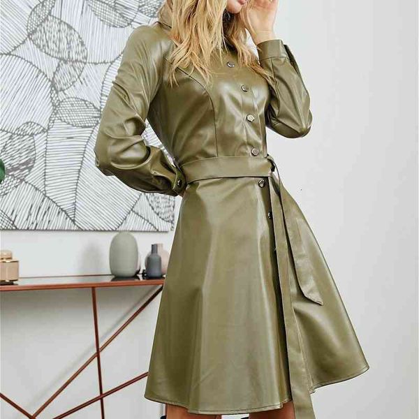 casual dresses fashion long sleeve a-line pu leather high waist belt single-breasted turn down collar mini new x131, Black;gray
casual dresses fashion long sleeve a-line pu leather high waist belt single-breasted turn down collar mini new x131, Black;gray