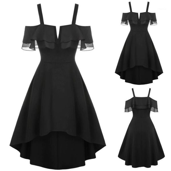 party summer dress vintage women's formal solid sleeveless style sling casual elegant dresses for women, Black;gray
party summer dress vintage women's formal solid sleeveless style sling casual elegant dresses for women, Black;gray