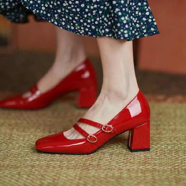 dress shoes zawsthia patent pu leather plaid red buckle strap lady office pumps block 6cm high heeled womens mary janes size 47, Black
dress shoes zawsthia patent pu leather plaid red buckle strap lady office pumps block 6cm high heeled womens mary janes size 47, Black