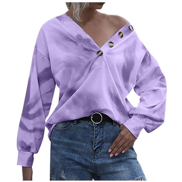 blouses women's autumn and winter tie-dyed button fashionable tie-dye buttons loose comfortable clothing #yl5 & shirts, White 
blouses women's autumn and winter tie-dyed button fashionable tie-dye buttons loose comfortable clothing #yl5 & shirts, White