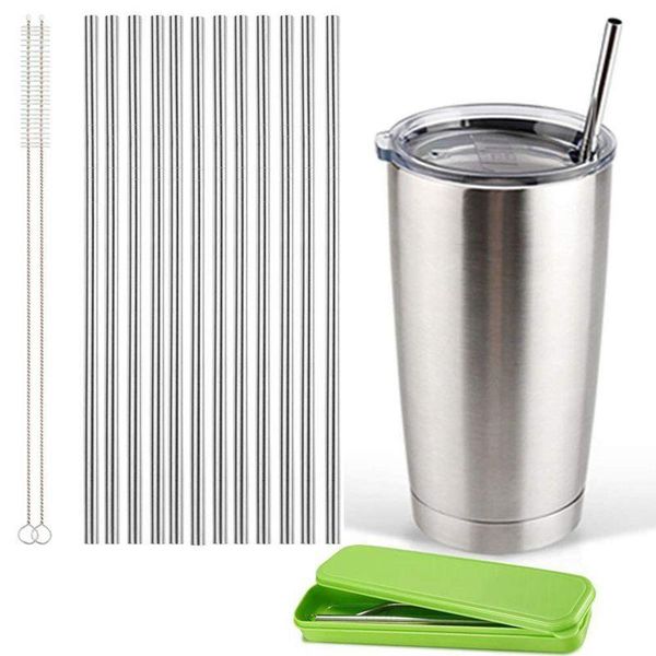 disposable dinnerware set of 12, stainless steel straws, reusable metal drinking straight straws + 2 cleaning brushes
disposable dinnerware set of 12, stainless steel straws, reusable metal drinking straight straws + 2 cleaning brushes