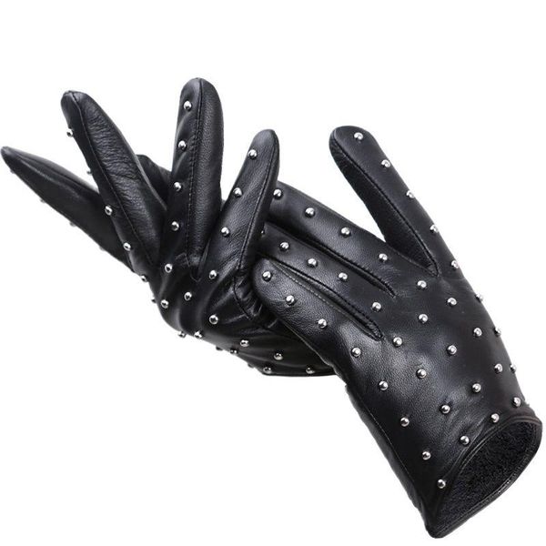 five fingers gloves rivets genuine leather sheepskin women' thin warm winter driving motorcycle gloves-7017, Blue;gray
five fingers gloves rivets genuine leather sheepskin women' thin warm winter driving motorcycle gloves-7017, Blue;gray