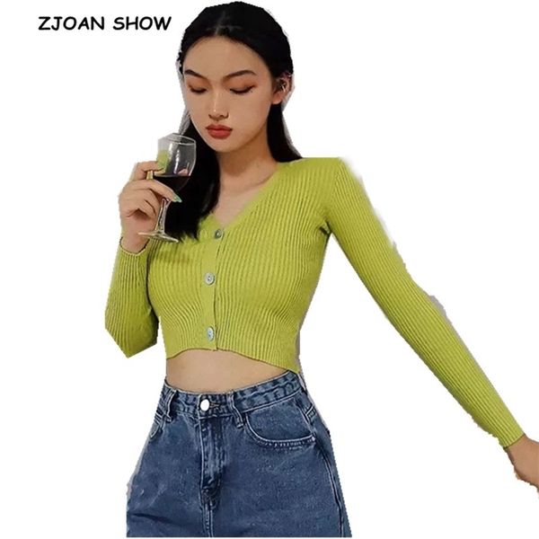 women knit striped line single-breasted buttons v neck sweater vintage exposed navel short knitwear long sleeve jumper 210429, White;black
women knit striped line single-breasted buttons v neck sweater vintage exposed navel short knitwear long sleeve jumper 210429, White;black