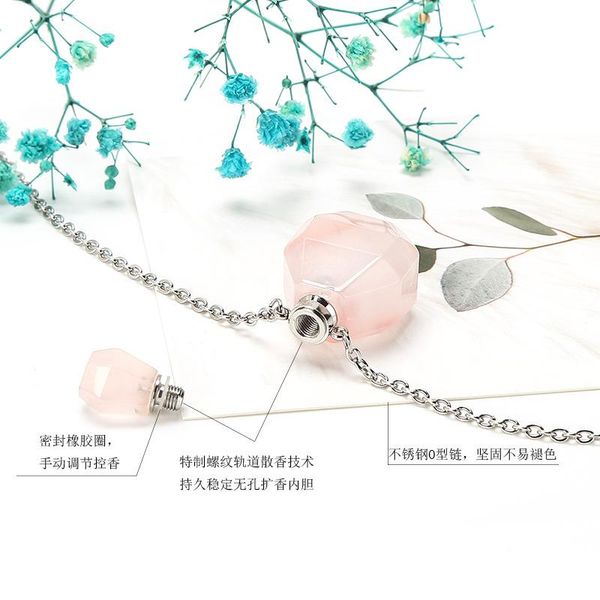 pendant necklaces fashion perfume bottle natural semi-precious stone necklace 4 colors for choice geometrical shape 19x35mm, Silver
pendant necklaces fashion perfume bottle natural semi-precious stone necklace 4 colors for choice geometrical shape 19x35mm, Silver