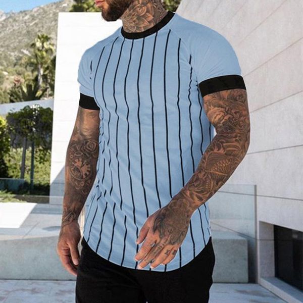 fashion men's striped patchwork t-shirts summer slim fit short sleeve blouse casual male shirts basic tee, White;black
fashion men's striped patchwork t-shirts summer slim fit short sleeve blouse casual male shirts basic tee, White;black