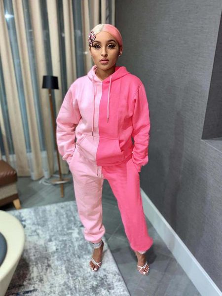 women's two piece pants 2021 winter ladies casual fashion stitching solid color home outdoor commuter sports suit two-piece, White
women's two piece pants 2021 winter ladies casual fashion stitching solid color home outdoor commuter sports suit two-piece, White
