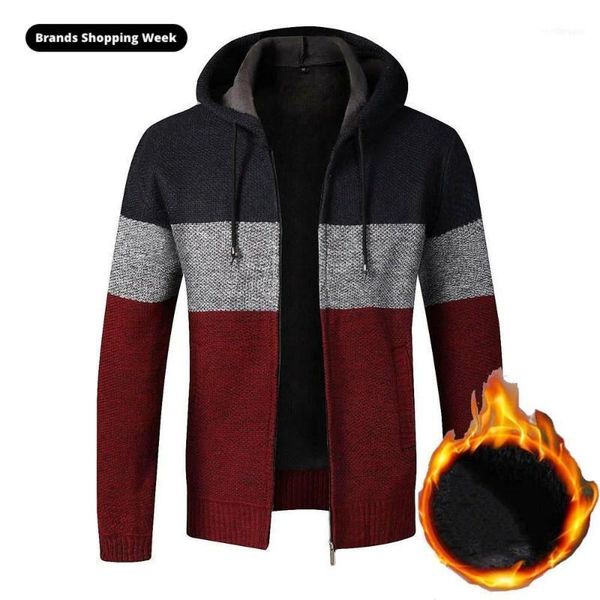 men's sweaters faliza mens sweater coat thick warm zipper wool hooded cardigan jumpers men striped long sleeve knitted xy1061, White;black
men's sweaters faliza mens sweater coat thick warm zipper wool hooded cardigan jumpers men striped long sleeve knitted xy1061, White;black