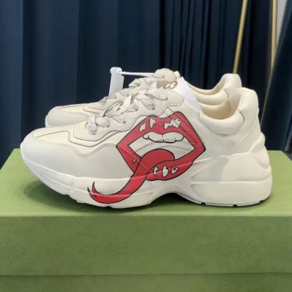 2022 designer rhyton shoes beige men trainers vintage luxury chaussures ladies shoe fashion sneakers wave mouth sneaker with box, Black
2022 designer rhyton shoes beige men trainers vintage luxury chaussures ladies shoe fashion sneakers wave mouth sneaker with box, Black