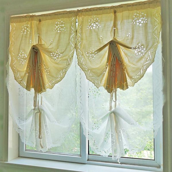 curtain & drapes pastoral natural linen roman curtains for kitchen double layers semi-blackout lift hollow out balloon
curtain & drapes pastoral natural linen roman curtains for kitchen double layers semi-blackout lift hollow out balloon