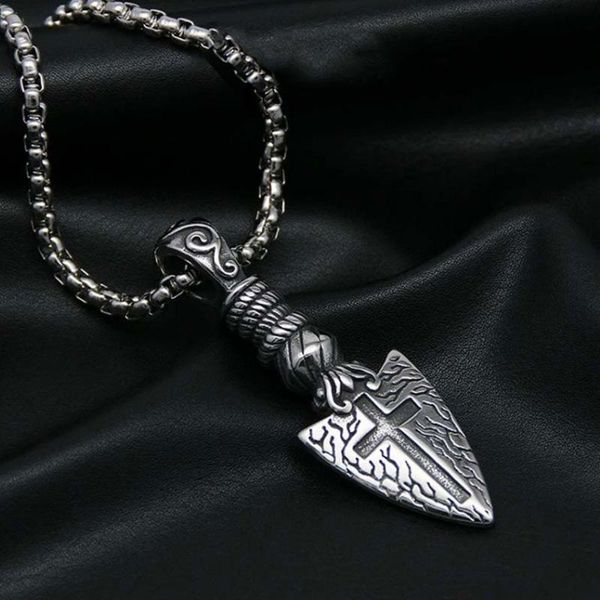 pendant necklaces vintage nordic viking 316l stainless steel cross spear necklace for men women fashion norse amulet jewelry drop, Silver
pendant necklaces vintage nordic viking 316l stainless steel cross spear necklace for men women fashion norse amulet jewelry drop, Silver