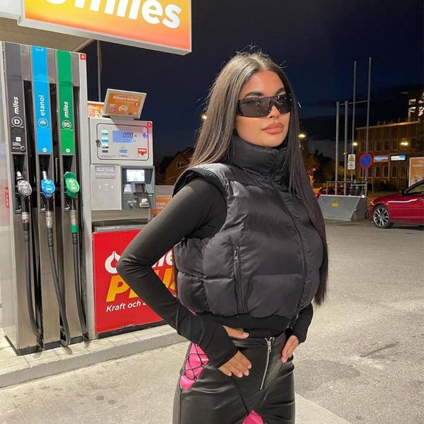 women's vests jacket coat vest winter stand-collar cardigan down black zipper lapel clothes, Black;white
women's vests jacket coat vest winter stand-collar cardigan down black zipper lapel clothes, Black;white