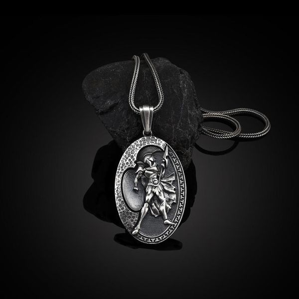 spartan gladiator warrior tag necklace wind sweater chain men's accessories, Silver
spartan gladiator warrior tag necklace wind sweater chain men's accessories, Silver