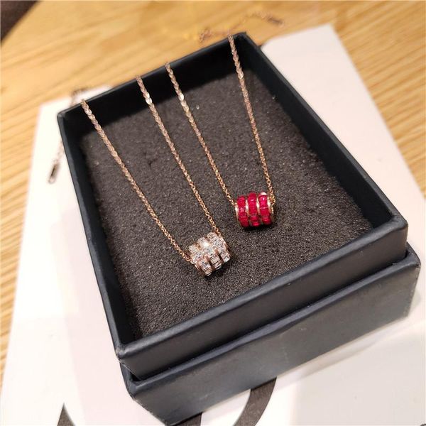pendant necklaces yun ruo red zircon cylinder necklace fashion rose gold color titanium steel woman jewelry not change drop, Silver
pendant necklaces yun ruo red zircon cylinder necklace fashion rose gold color titanium steel woman jewelry not change drop, Silver