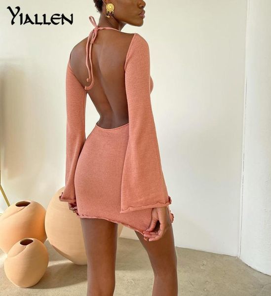 casual dresses yiallen summer halter women backless flare sleeve bodycon stretchy sundress elegant party clubwear clothing, Black;gray
casual dresses yiallen summer halter women backless flare sleeve bodycon stretchy sundress elegant party clubwear clothing, Black;gray