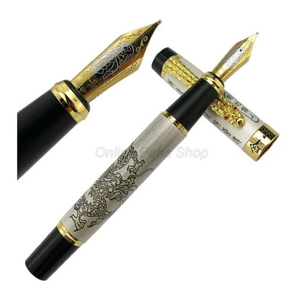 fountain pens jinhao luxury pen medium nib, descendants of the dragon, silver copper office & school home for gift
fountain pens jinhao luxury pen medium nib, descendants of the dragon, silver copper office & school home for gift