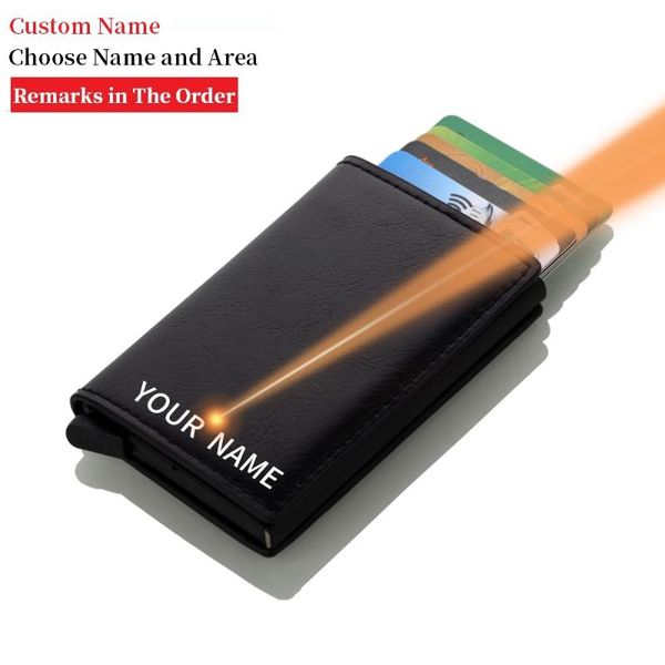 card holders custom name case for men women business holder pu leather cards purse automatic s wallet, Brown;gray
card holders custom name case for men women business holder pu leather cards purse automatic s wallet, Brown;gray