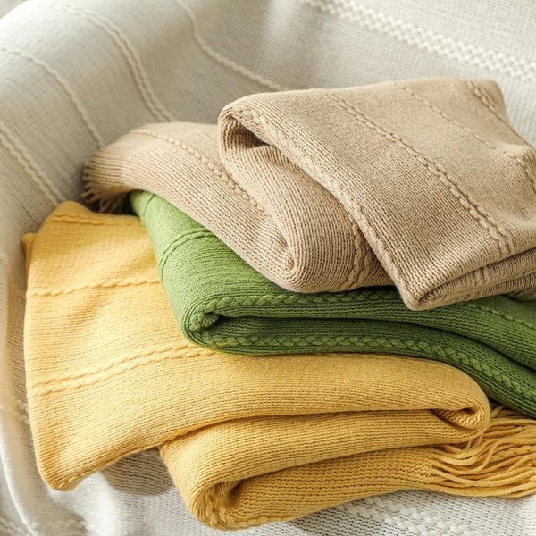 sofa blanket cover for bed end knitting fine stripe air conditioning tassel nap throw blankets
sofa blanket cover for bed end knitting fine stripe air conditioning tassel nap throw blankets