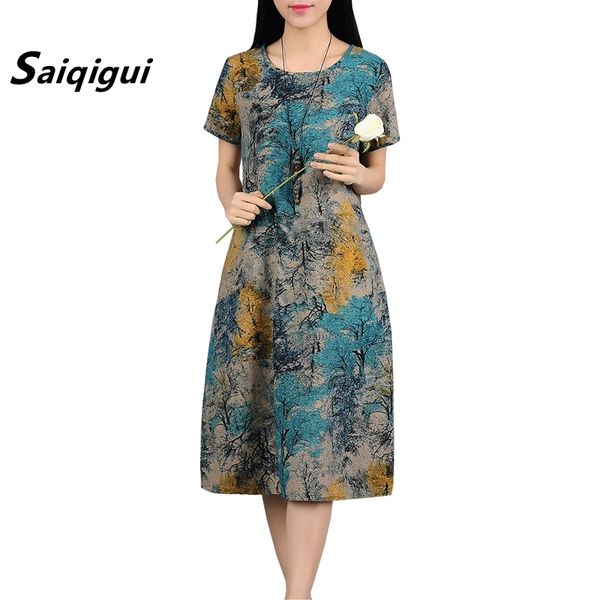 saiqigui summer dress short sleeve women dress casual loose print cotton linen dress o-neck vestidos de festa plus size -5xl 210421, Black;gray
saiqigui summer dress short sleeve women dress casual loose print cotton linen dress o-neck vestidos de festa plus size -5xl 210421, Black;gray