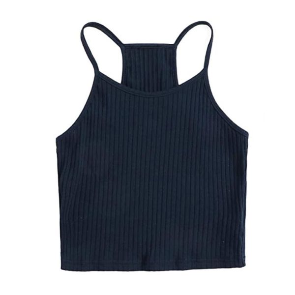 women's tanks & camis solid colour casual tank crop s young style summer sleeveless vest sling ropa mujer, White
women's tanks & camis solid colour casual tank crop s young style summer sleeveless vest sling ropa mujer, White