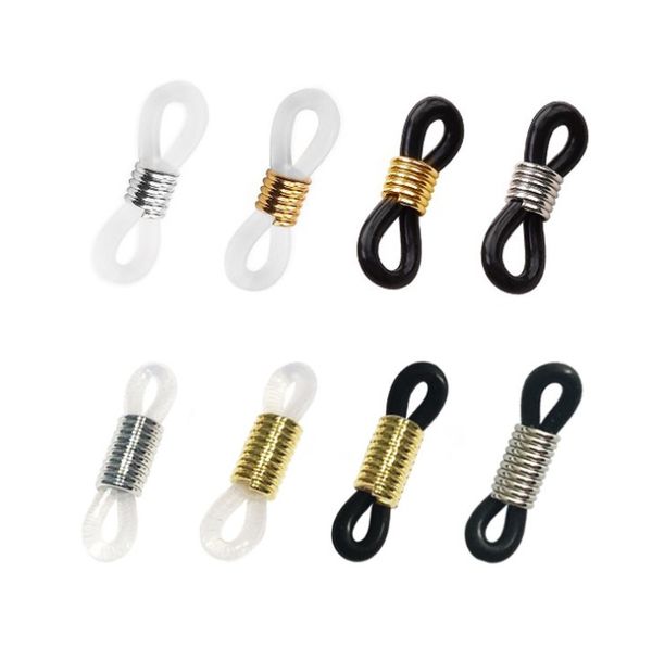black and white with spring metal eyeglass chain accessories anti slip buckle 20mm environmental silicone ring
black and white with spring metal eyeglass chain accessories anti slip buckle 20mm environmental silicone ring