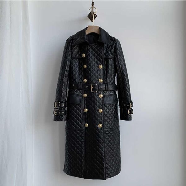 women's leather & faux winter chic sheepskin real trench coat genuine double-breasted overcoat c778, Black
women's leather & faux winter chic sheepskin real trench coat genuine double-breasted overcoat c778, Black